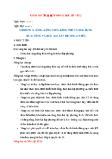 Giáo án Bài 8 Toán 8 Kết nối tri thức (năng lực số)
