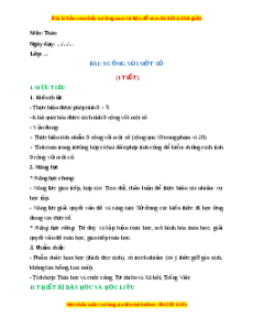 Giáo án 9 cộng với một số Toán 2 Chân trời sáng tạo