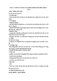 Giáo án Bài 11 Lịch sử 11 Kết nối tri thức (2024): Cuộc cải cách của Minh Mạng (nửa đầu thế kỉ XIX)