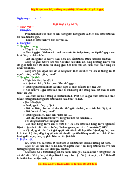 Giáo án Bài 10 Địa lí 10 Chân trời sáng tạo (2024): Mưa