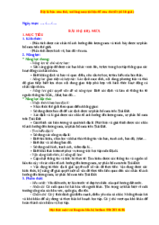 Giáo án Bài 10 Địa lí 10 Chân trời sáng tạo (2024): Mưa