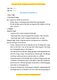 Giáo án Bài tập cuối chương 3 Toán 11 Kết nối tri thức