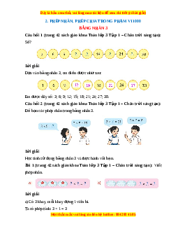 Giải Sgk Toán lớp 3 Bài 24: Bảng nhân 3 (Chân trời sáng tạo)