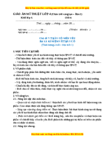 Giáo án Bài 13 Mĩ thuật 4 Chân trời sáng tạo (Phiên bản 2): Kỉ niệm thầy cô về