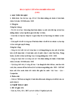 Giáo án Bài 3 Lịch sử 9 Cánh diều: Châu Á từ năm 1918 đến năm 1945