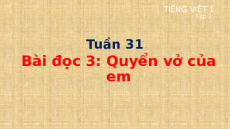 Giáo án Powerpoint Tập đọc: Quyển vở của em Tiếng việt lớp 1 Cánh diều