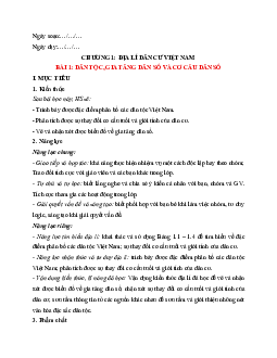 Giáo án Địa lí 9 Cánh diều (năm 2025) | Giáo án Địa lí 9 mới, chuẩn nhất