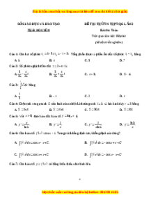 Đề thi thử Toán Sở Thái Nguyên năm 2021