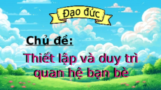 Giáo án Powerpoint Bài 8 Đạo đức lớp 4 Chân trời sáng tạo: Em thiết lập quan hệ bạn bè