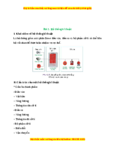 Lý thuyết Bài 2: Hệ thống kĩ thuật