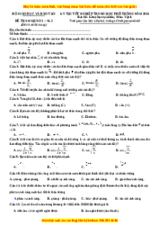 Đề Tốt nghiệp Vật lí 2024 theo đề tham khảo (Đề 2)