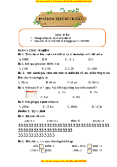 Bài tập cuối tuần Toán lớp 3 Tuần 27 Cánh diều (có lời giải)