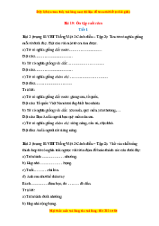 VBT Tiếng Việt 3 Bài 19 (Cánh diều): Ôn tập cuối năm