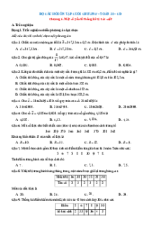 Bài tập ôn tập + Đề kiểm tra Toán 10 Cánh diều chương 6
