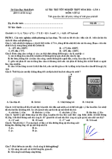 Đề thi thử tốt nghiệp Vật lí 2025 Sở giáo dục Ninh Bình - Lần 1