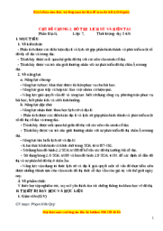 Giáo án Chủ đề chung 2 Địa lí 7 Chân trời sáng tạo: Đô thị: Lịch sử và hiện tại
