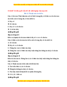 Trắc nghiệm Tin học 7 Bài 13 Chân trời sáng tạo: Thuật toán tìm kiếm