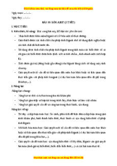 Giáo án Lôgarit Toán 11 Kết nối tri thức