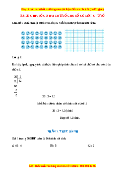 VBT Toán lớp 3 Bài 35 (Chân trời sáng tạo): Chia số có hai chữ số cho một chữ số