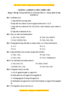 Trắc nghiệm Bài tập về hợp chất hữu cơ và hóa học hữu cơ - Cấu tạo phân tử hợp chất hữu cơ Hóa học 9