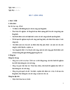 Giáo án Bài 7 KHTN 9 Kết nối tri thức (2024): Lăng kính