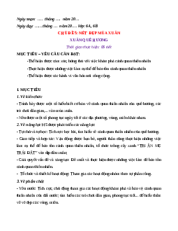 Giáo án Chủ đề 5. Nét đẹp mùa xuân