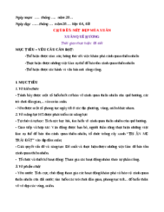 Giáo án Chủ đề 5. Nét đẹp mùa xuân