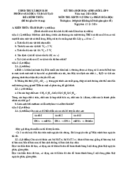 Bộ 10 Đề thi HSG Khoa học tự nhiên 9 phân môn Hóa năm 2025