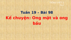 Giáo án Powerpoint Bài 98: Kể chuyện: Ong mật và ong bầu Tiếng việt lớp 1 Cánh diều