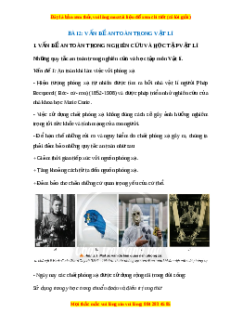 Lý thuyết Vật lý 10 Chân trời sáng tạo Bài 2: Vấn đề an toàn trong Vật lí