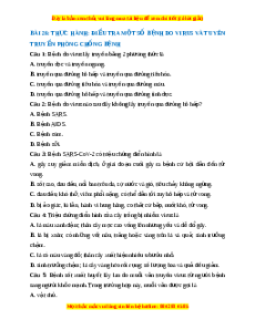 Trắc nghiệm Thực hành điều tra một số bệnh do virus và tuyên truyền phòng chống bệnh Sinh học 10 Kết nối tri thức