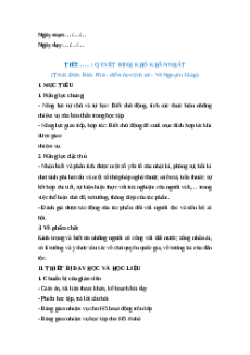 Giáo án Quyết định khó khăn nhất Ngữ Văn 12 Cánh diều
