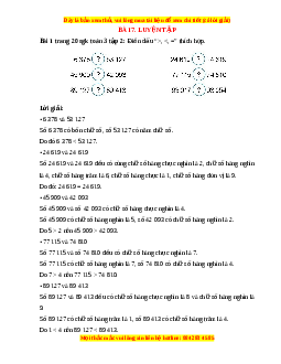 Giải Sgk Toán lớp 3 Bài 7: Luyện tập (Cánh diều)