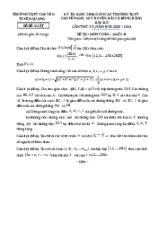 Đề thi HSG Toán 10 Trường THPT Chuyên Tuyên Quang
