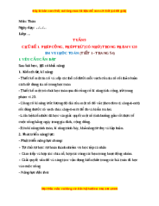 Giáo án Em vui học toán (Trang 54) Toán lớp 2 Cánh diều