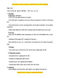 Giáo án Metan Hóa học 9