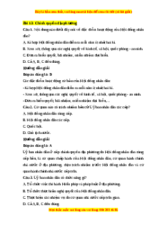 Trắc nghiệm Bài 13: Chính quyền địa phương KTPL 10 Cánh diều