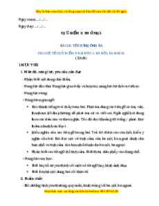Giáo án Yêu kính ông bà Tiếng việt 2 Cánh diều