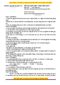 Đề thi hsg Sinh học 9 Huyện Thanh Oai năm 2023 có đáp án
