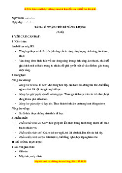 Giáo án Bài 14 Khoa học lớp 4 (Chân trời sáng tạo): Ôn tập chủ đề năng lượng
