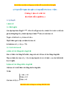 Lý thuyết Bài tập cuối chương 3 Toán 10 Cánh diều