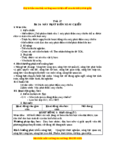 Giáo án Máy phát điện xoay chiều Vật lí 9