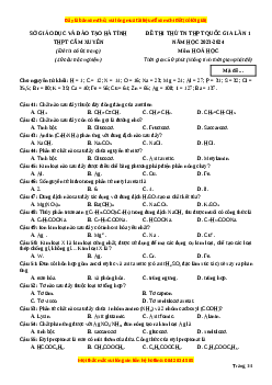 Đề thi thử tốt nghiệp Hóa học trường THPT Cẩm Xuyên - Hà Tĩnh lần 1 năm 2024