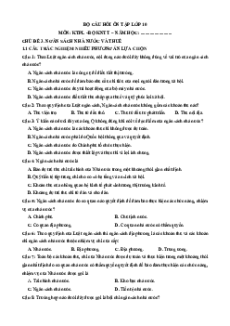 Câu hỏi ôn tập + Đề kiểm tra KTPL 10 Chủ đề 3 (chung cho ba sách)