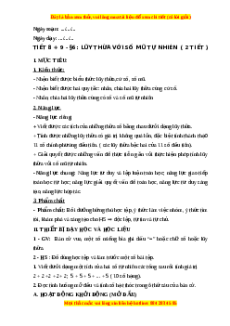 Giáo án Lũy thừa với số mũ tự nhiên Toán 6 Kết nối tri thức