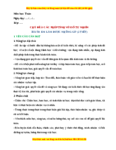 Giáo án Em làm được những gì? Toán lớp 4 Chân trời sáng tạo