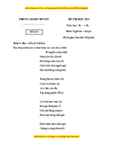 Đề thi cuối kì 1 Ngữ văn 6 Kết nối tri thức (đề 8)