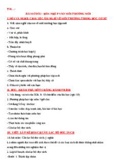 Vở ghi bài Ngữ Văn 6 Chân trời sáng tạo Học kì 1