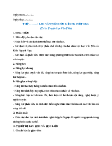 Giáo án Lục Vân Tiên cứu Kiều Nguyệt Nga Ngữ Văn 9 Cánh diều