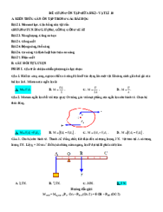 Đề cương ôn tập Giữa kì 2 Vật lí 10 Kết nối tri thức